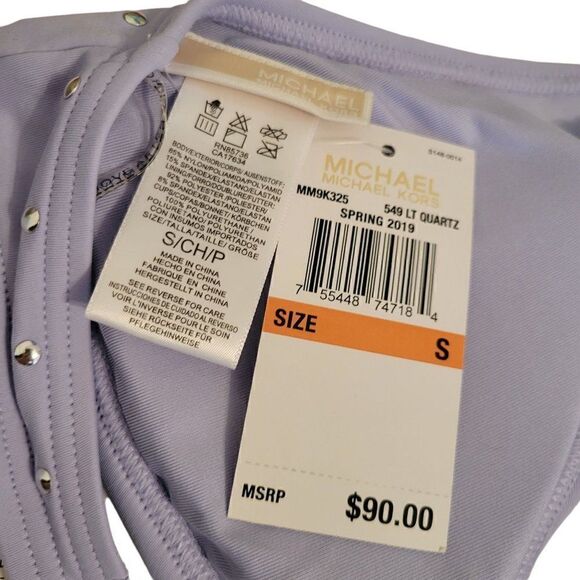 Michael Kors Choker Halter Bikini Top (Size S) - Picture 5 of 6